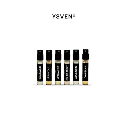 Discovery Set #1 - 2.5ml Vodka Lime, Rum Cola, Blackwing, Solar Amber, Blue Mojito, Long Island